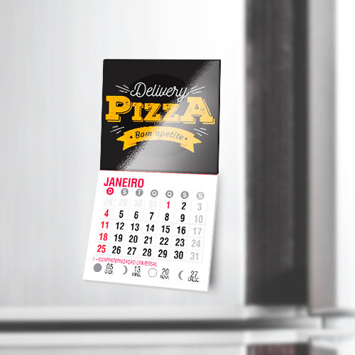 Ímã de Geladeira com Calendário