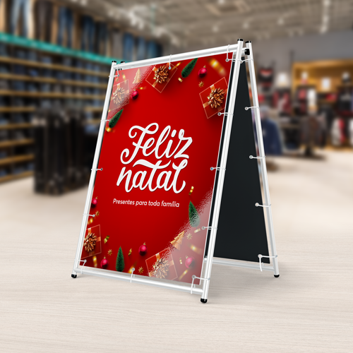 Banner com Cavalete em Lona Brilho Frontlight