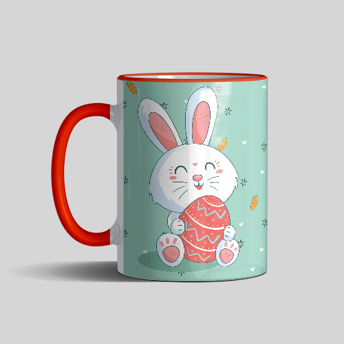 Caneca com Borda e Alça Colorida