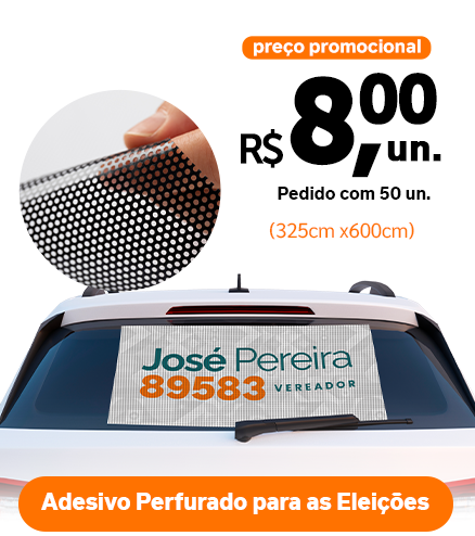 Adesivo Perfurado para as Eleições