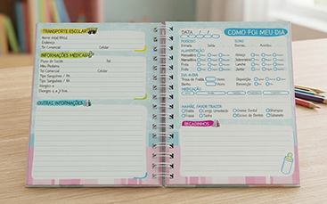 Agenda Escolar personalizada para berçários e creches