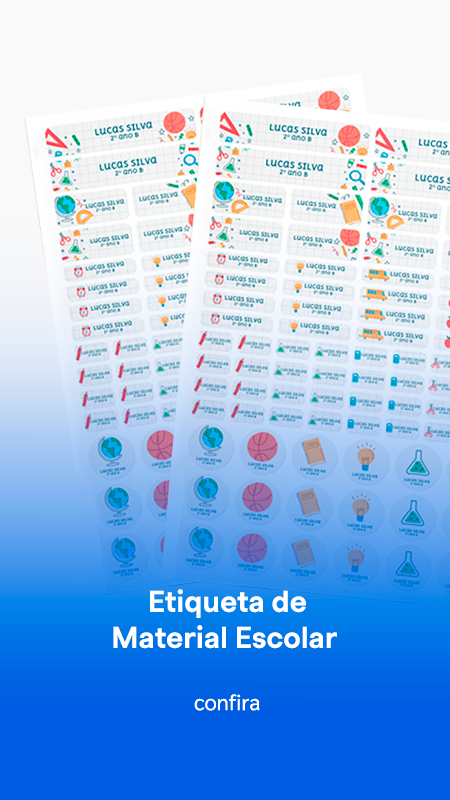 Etiqueta de Material Escolar