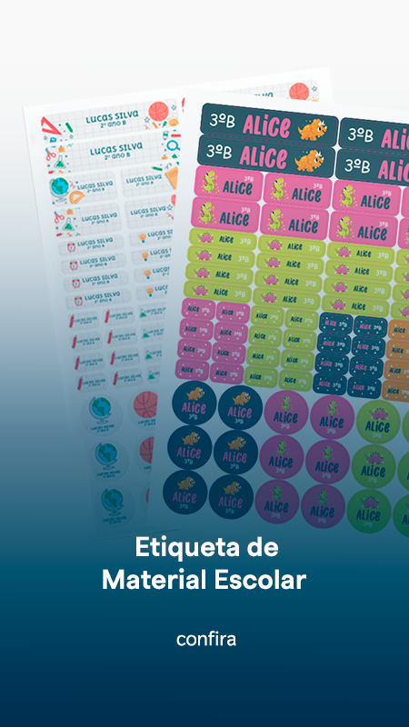 Etiqueta de Material Escolar
