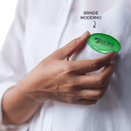 Botton Oval como brinde promocional