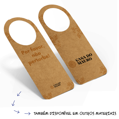 Aviso de porta personalizado em diferentes materiais