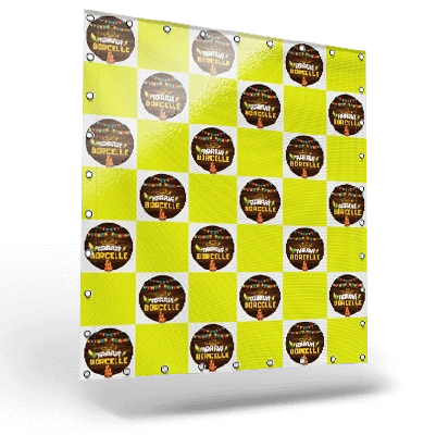 Backdrop em lona brilho frontlight para eventos corporativos