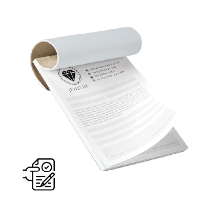 Bloco de recibo personalizado