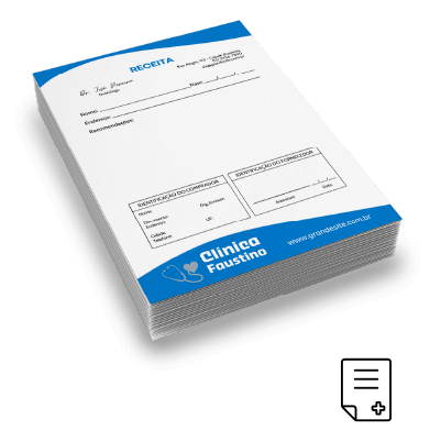 Bloco de receituário personalizado FuturaIM