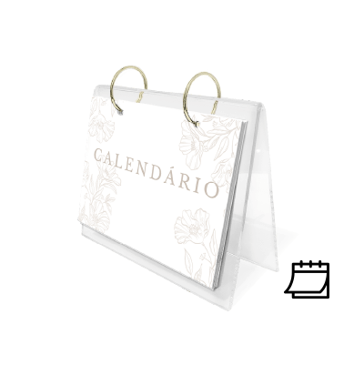 Calendário de Mesa em Acrílico