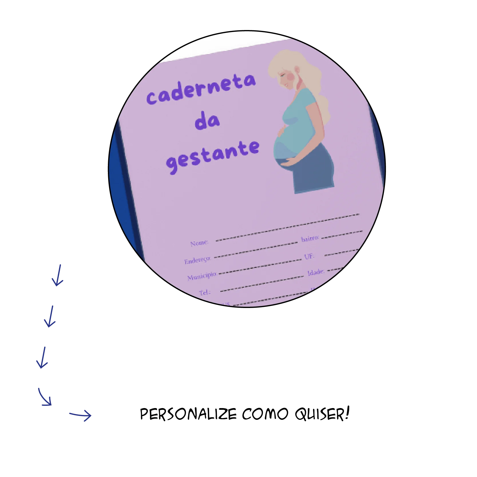 carteirinha de gestante personalizada