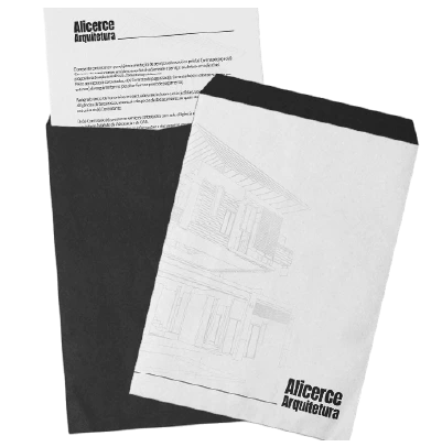 Envelope saco personalizado para identidade visual