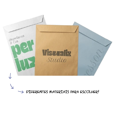 Envelope saco personalizado para organização de documentos