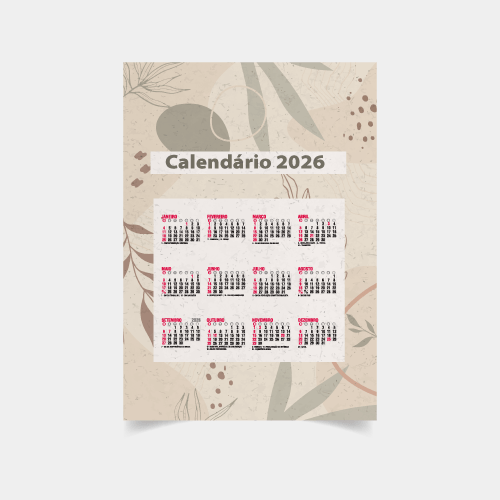 Folhinha de Parede Reciclato