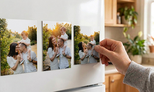 Ímã de geladeira com fotografia personalizada para presentear