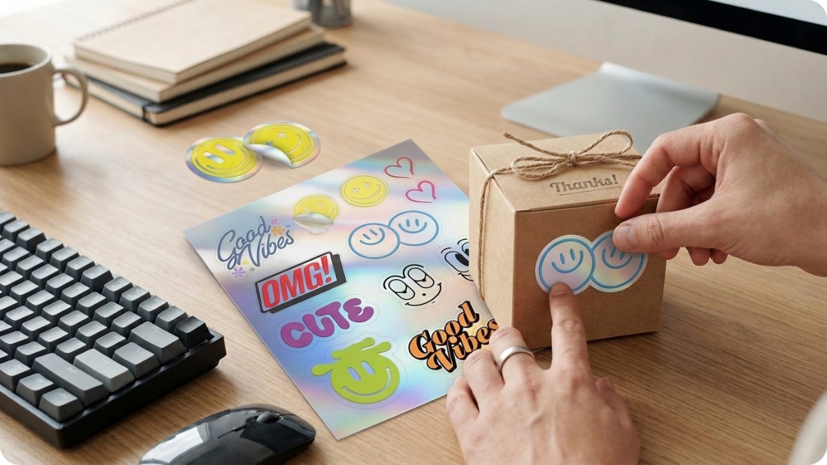 Adesivo Holográfico Rainbow Personalizado