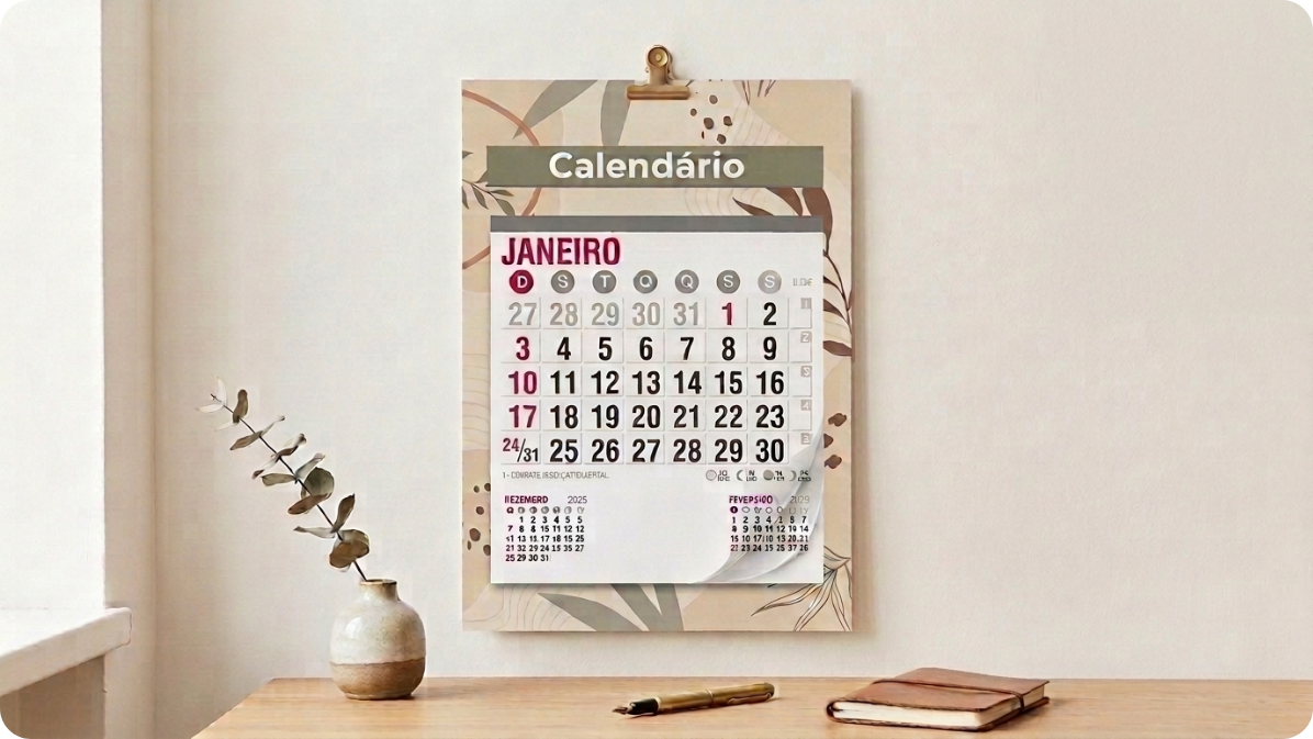 Folhinha Comercial Personalizada