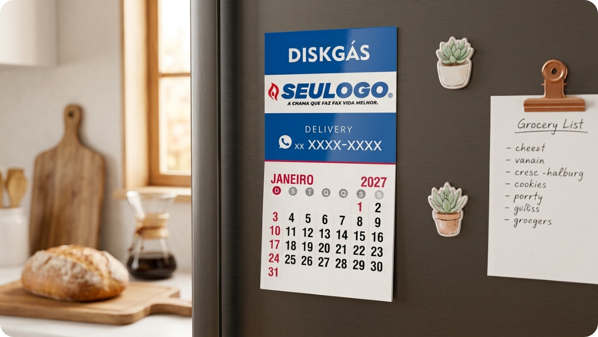 Ímã de Geladeira com Calendário 2027