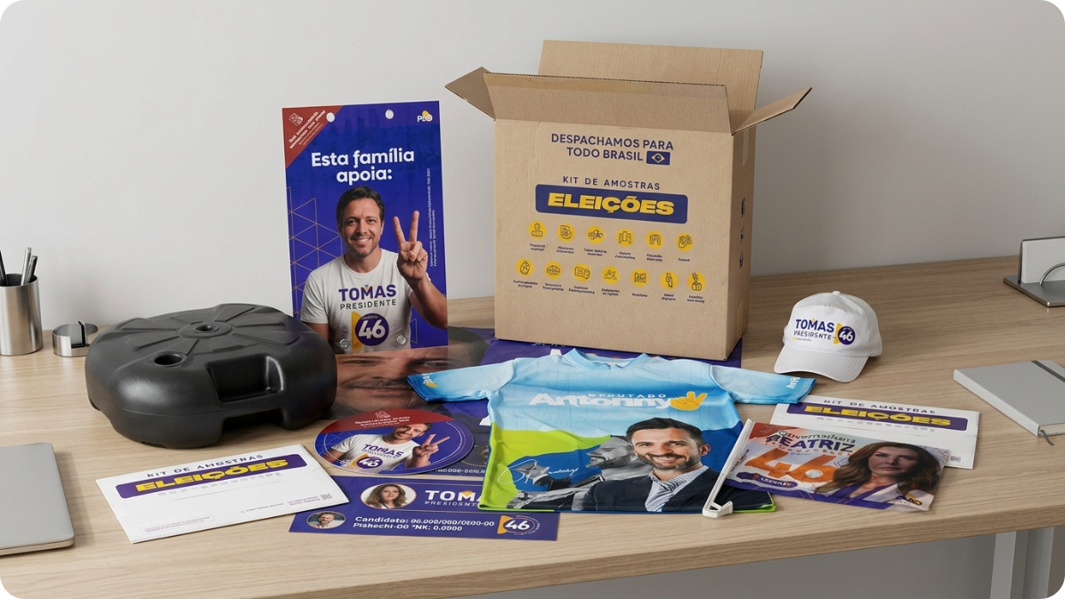Materiais do Kit de Amostra Eleições
