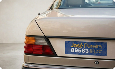 Adesivo para carro eleitoral