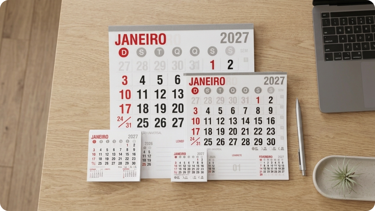 Bloco de Calendário 2027