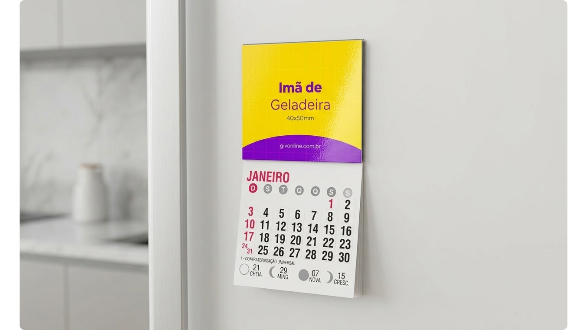 Ímã de Geladeira com Calendário 2027