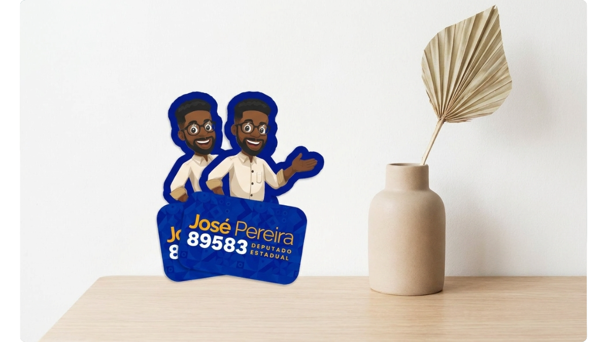 Mascote Postal Personalizado para Campanha Eleitoral