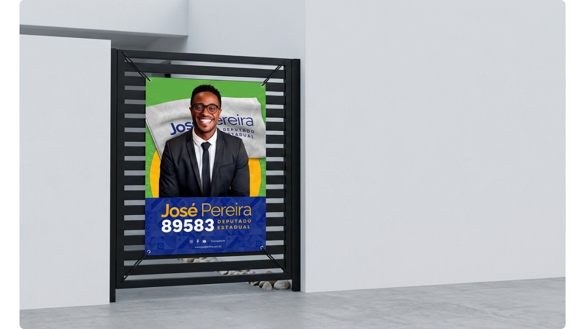 Placa de Residência para Campanha Eleitoral