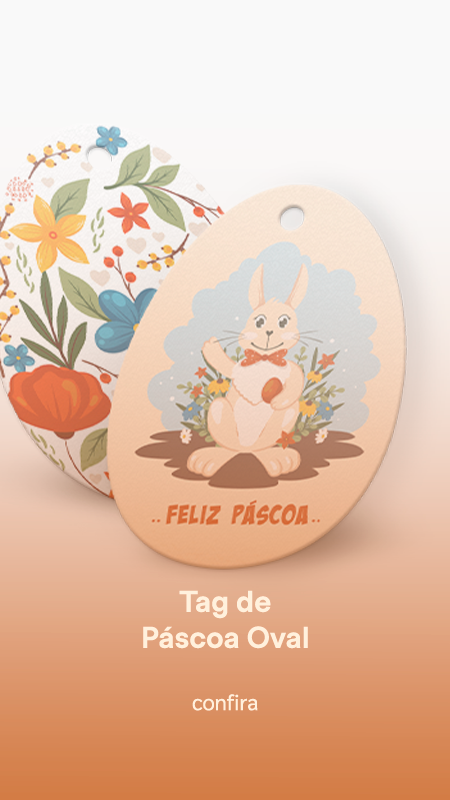 Tag de Páscoa Oval