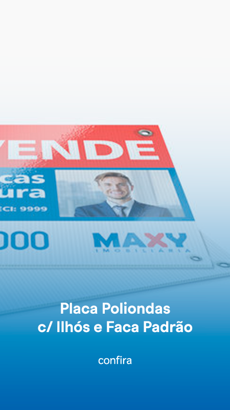 Placa Poliondas c/ Ilhós e Faca Padrão