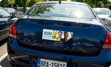 Adesivo para-choque eleições