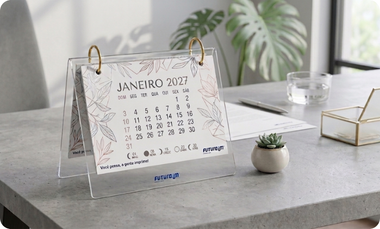 Calendário de Mesa em Acrílico