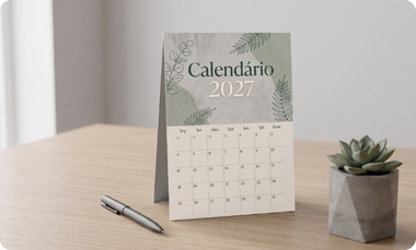 Calendário de Mesa em PVC