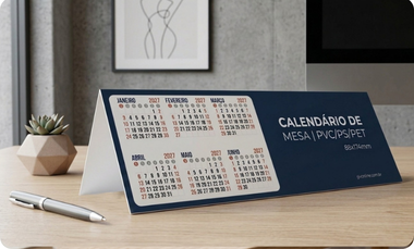 Calendário de Mesa em PVC