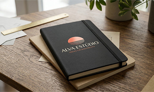 Caderneta Tipo Moleskine Personalizada