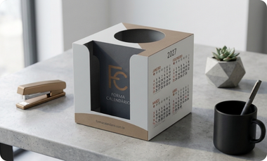 Calendário de Mesa Cubo