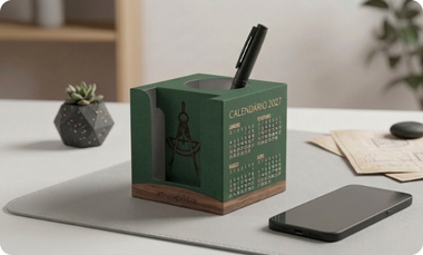 Calendário de Mesa Cubo Personalizado