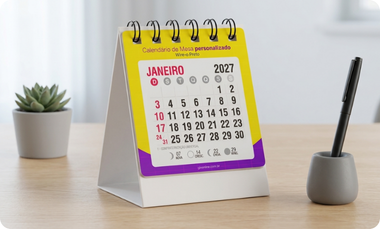 Calendário de Mesa Personalizado 2027