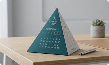 Calendário de Mesa Pirâmide