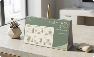 Calendário de Mesa 2027 Personalizado