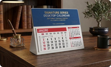 Calendário de Mesa em PVC Personalizado