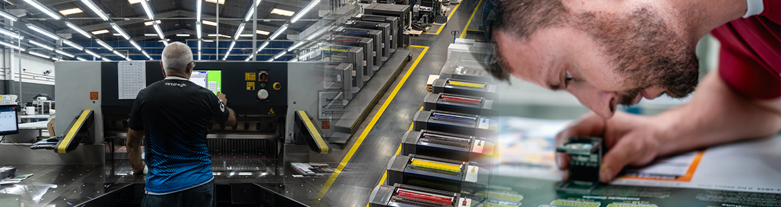 Processo de impressão gráfica profissional