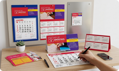 Kit Amostra Padrão de Calendários e Folhinhas