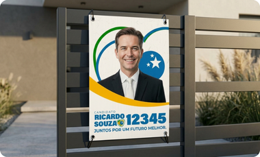 Placa de residência para eleições
