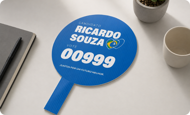 Placa Pirulito de Mão Eleições