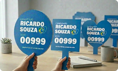 Placa Pirulito Política Personalizada