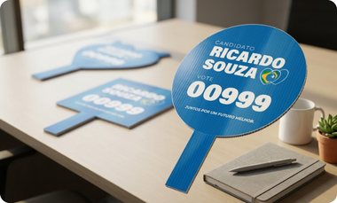Placa Pirulito para Campanha Política