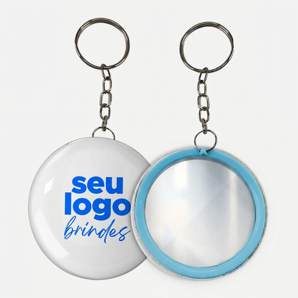 Bottons Chaveiro Espelho Azul