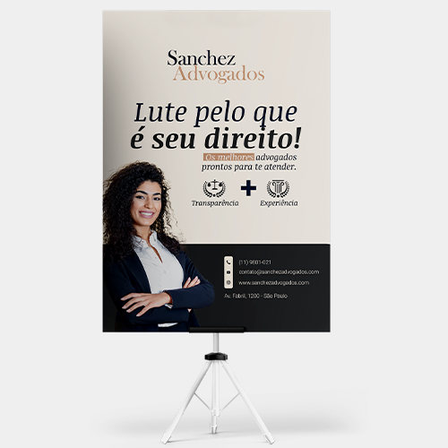 Banner com Suporte para advocacia