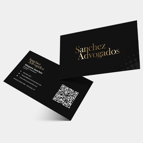 Cartão de visita personalizado com hot stamping para advogados