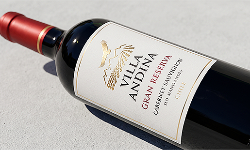 Rótulo adesivo personalizado para garrafa de vinho